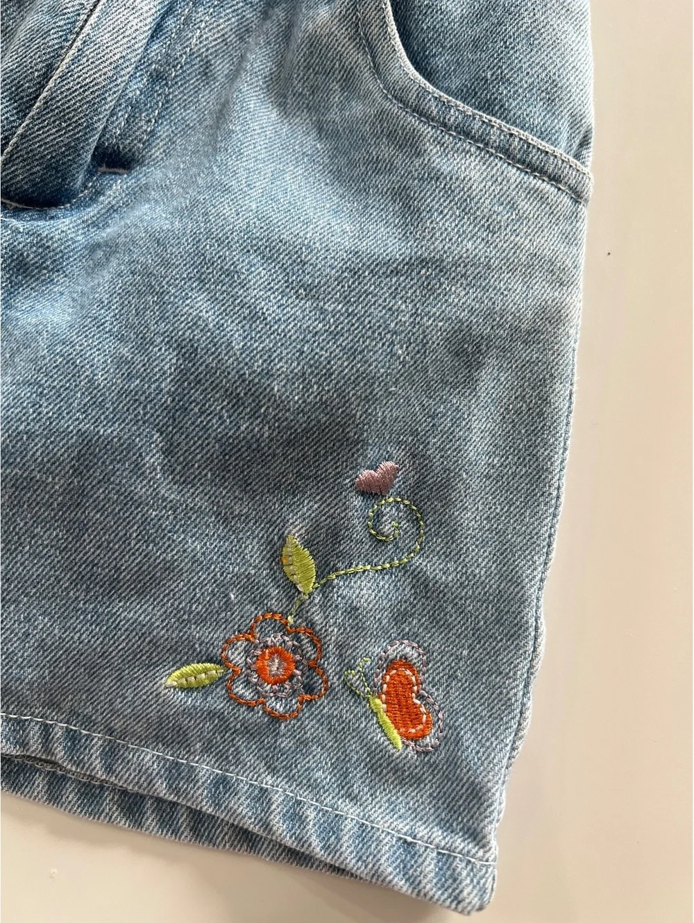 vintage baby togs denim skort